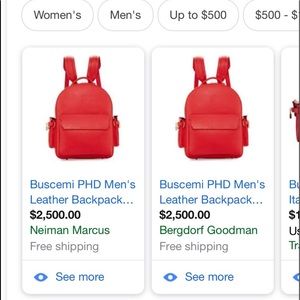 Authentic Red Buscemi  Backpack